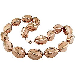 14k Pink Gold Nugget Necklace