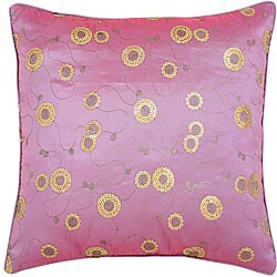 Decorative Floral Swirls Purple Cushion Cover