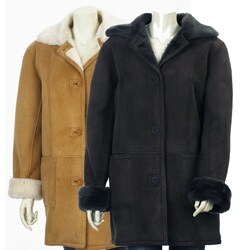 Aston Women's Button-front Shearling Car Coat