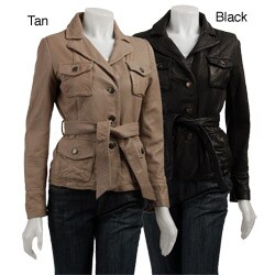 MICHAEL Michael Kors Women's Belted Leather Jacket
