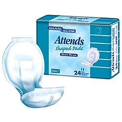 Attends Day Plus Shaped Underpads (Case of 96)