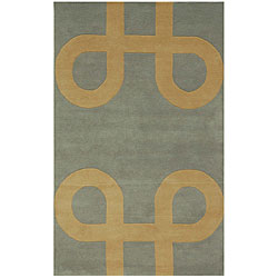 Hand-tufted Doha-36 Hand-spun Wool Rug (5' x 8')