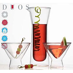 Luigi Bormioli, DUOS Double Wall 3-piece Martini Set