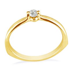 10k Gold 1/10ct TDW Diamond Solitaire Promise Ring