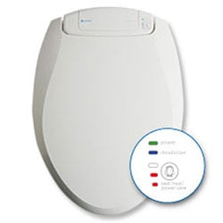 Brondell Breeza Warm Deodorizing White Seat