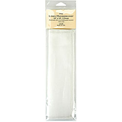 Double Spoke 10x10 White Linen Handerchief