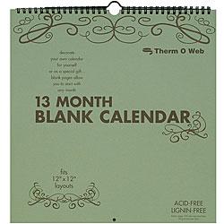 Blank DIY 13-month Calendar Layouts