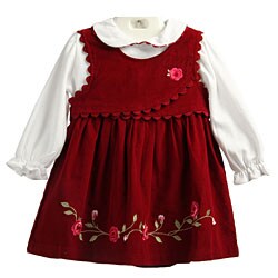 Samara Toddler Girl's Corduroy Jumper Outfit
