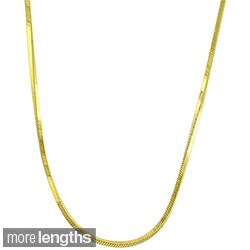 10k Yellow Gold 18-inch Square Snake Chain