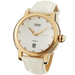 Burgi Women's Diamond Quartz Date Watch