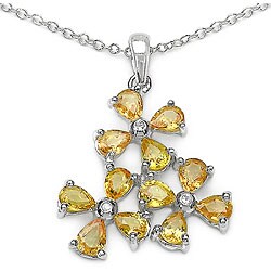 Yellow Sapphire and Topaz Necklace