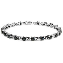 Sterling Silver Blue Sapphire Bracelet