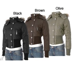 Ci Sono by Adi Quilted Embellished Hood Jacket