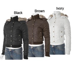 Ci Sono by Adi Quilted Embellished Hood Jacket