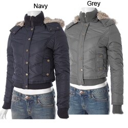 Ci Sono by Adi Quilted Embellished Hood Jacket