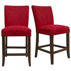 Parson Cranberry Red Counter Height Chairs (Set of 2)