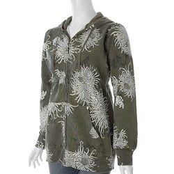 Lucky Brand Junior's Floral Print Zipper Hoodie