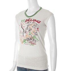 Lucky Brand Junior's Beijing Cap Sleeve Tee