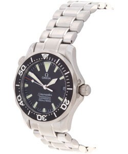 Omega Black Dial Stainless Steel Seamaster Watch