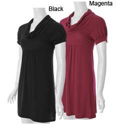 Self Esteem Junior Cowl Neck Short-sleeve Dress