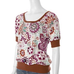 Belle du Jour Scoop Neck Banded Bottom Tunic