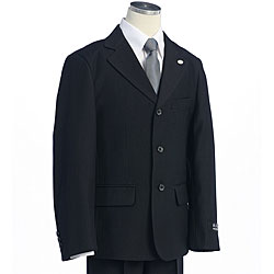 BJK Collection Boy's Solid Navy Blue Suit