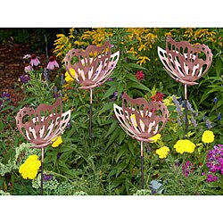 Copper Butterfly Garden Stakes (Set of 4)