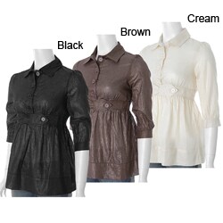Edge Brand Junior Shimmering Four-button Top