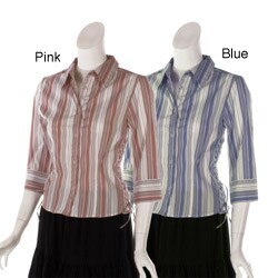 Antilla Femme Women's 3/4-sleeve Striped Blouse