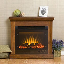 Avery Brown Mahogany Electric Fireplace