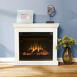 Avery Antique White Electric Fireplace