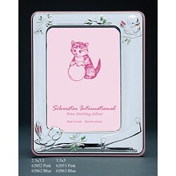 Sterling Silver Cheri 2.5x3.5 Blue Baby Frame