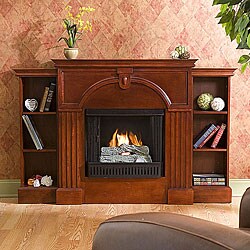 Luxemburg Gel Fuel Bookcase Fireplace 