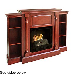 Grenoble Gel Fuel Bookcase Fireplace