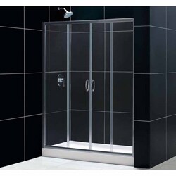 DreamLine Vision Sliding Shower Doors with Tray