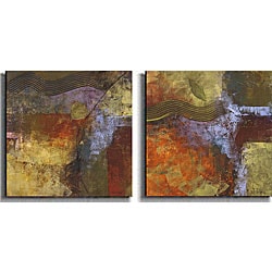 John Kime 'Foundation Earth' Canvas Art (Set of 2) 