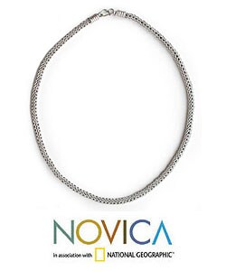 Sterling Silver 'Fire Dance' Necklace (Thailand)