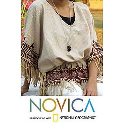 Cotton 'Hypnotic Geometry' Blouse (Thailand)