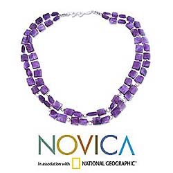 Sterling Silver Amethyst 'Paradise' Necklace (India)