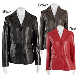LADIES COLEBROOK LEATHER BLAZER