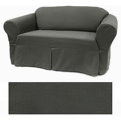 Twill Slate Sofa Slipcover