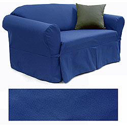 Azure Twill Sofa Slipcover
