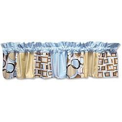 Trend Lab Geo Teal and Brown Window Valance