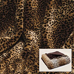 Leopard Print Faux Fur Throw