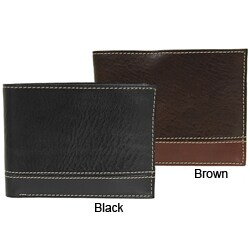 Perry Ellis Men's Italian Leather Bi-fold Wallet