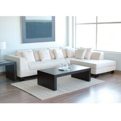 Off-white Passion Suede Sectional Sofa
