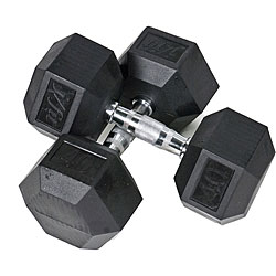 rubber dumbbells pound dumbbell hex lbs coated shipping lb