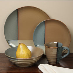 Sango, Gold Dust Green 16-piece Dinnerware Set