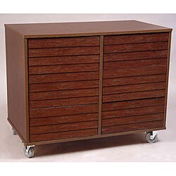 'Pure' Louvered Brown Castle Drawer Cart