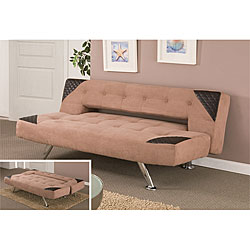 Modern Microfiber and Bi-cast Leatherette Sofa Bed